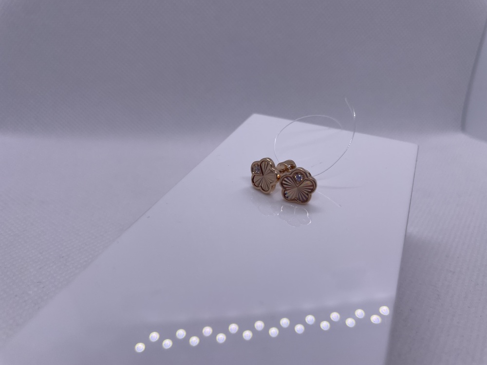 СЕРЬГИ ПУСЕТЫ с камнем (Au 585)