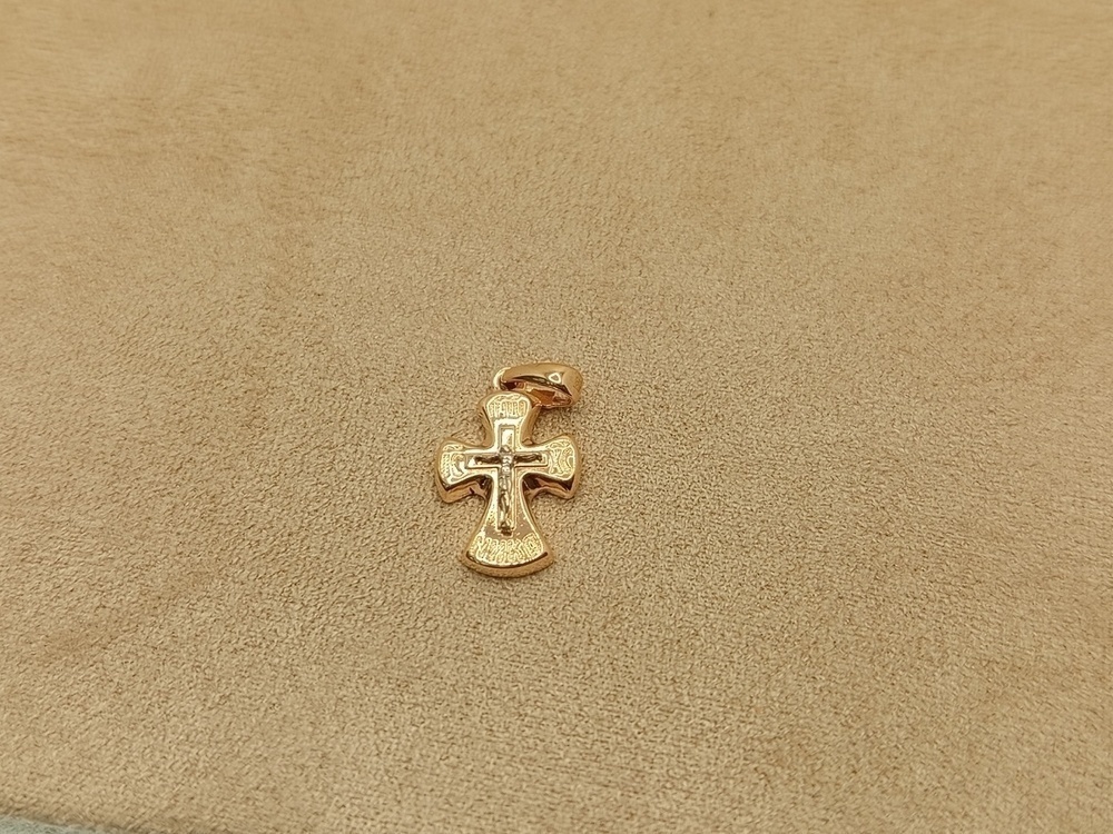 ПОДКБК585 ПОДВЕСКА КРЕСТ БЕЗ КАМНЯ (Au 585)
