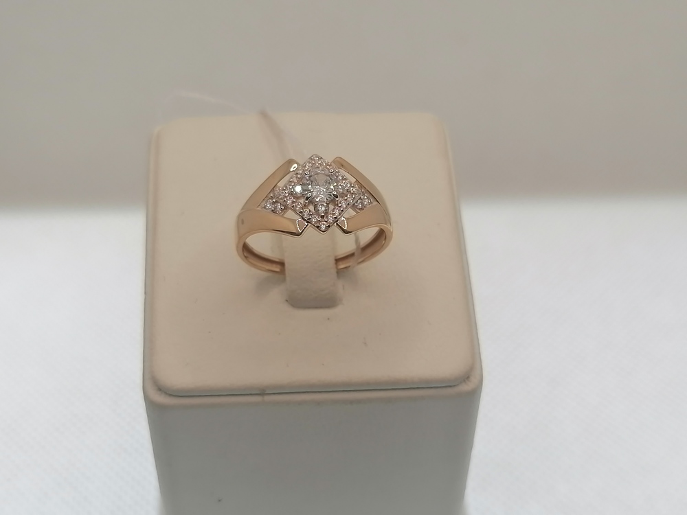 КОЛЬЦО С КАМНЯМИ (Au 585)