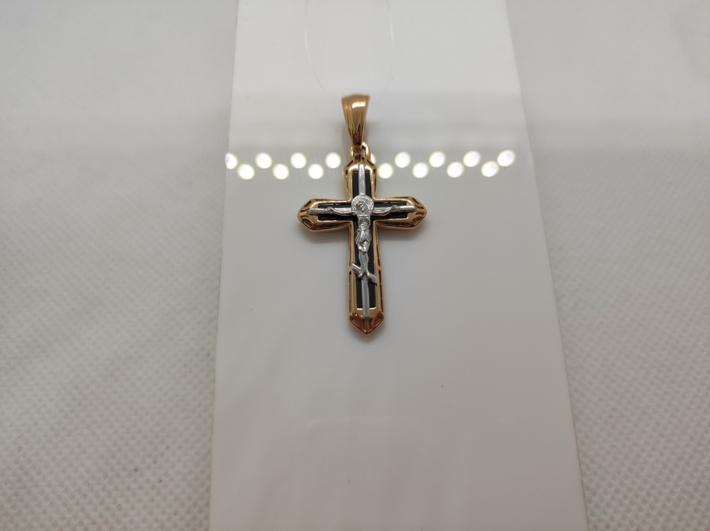 ПОДВЕСКА КРЕСТ с камнем (Au 585)