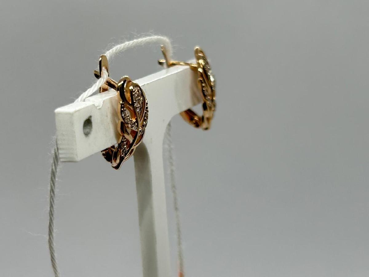 СКМИ585 СЕРЬГИ С КАМНЯМИ (Au 585)