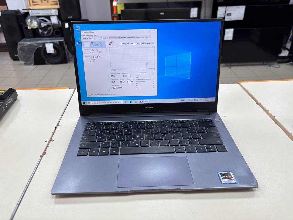 Ноутбук Huawei nbl-WAQ9R; Ryzen 5-5500U, AMD Radeon (TM) Graphics, 8 Гб, 240 Гб, Нет