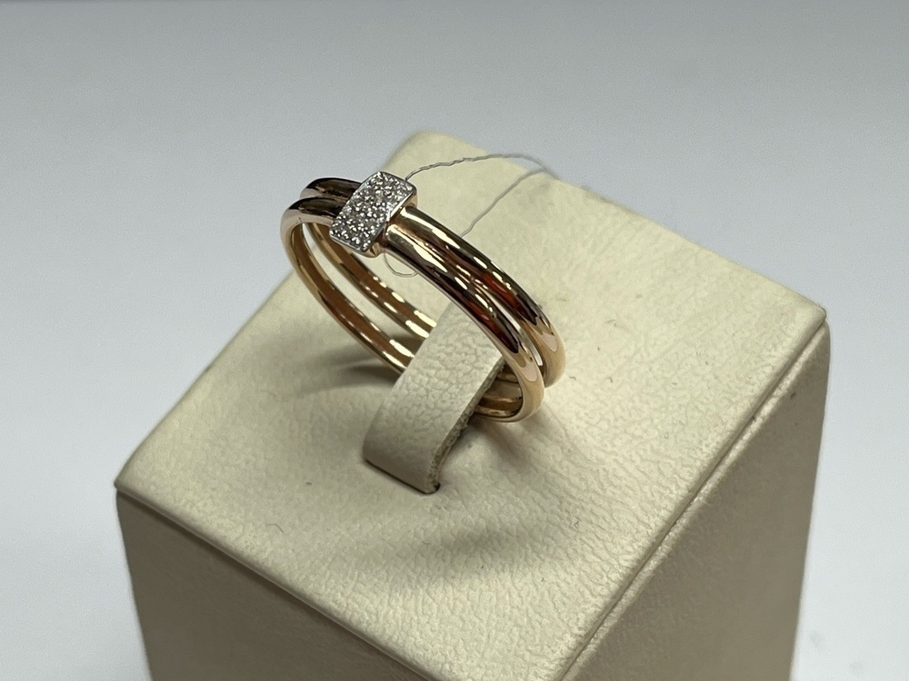 КОЛЬЦО С КАМНЯМИ (Au 585)