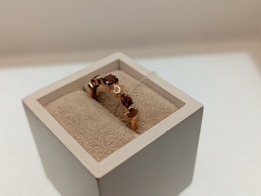 КОЛЬЦО ГРАНАТ (Au 585)