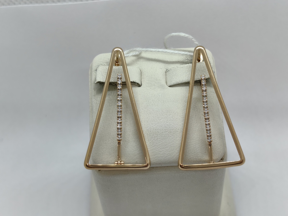 СКМИ585 СЕРЬГИ С КАМНЯМИ (Au 585)