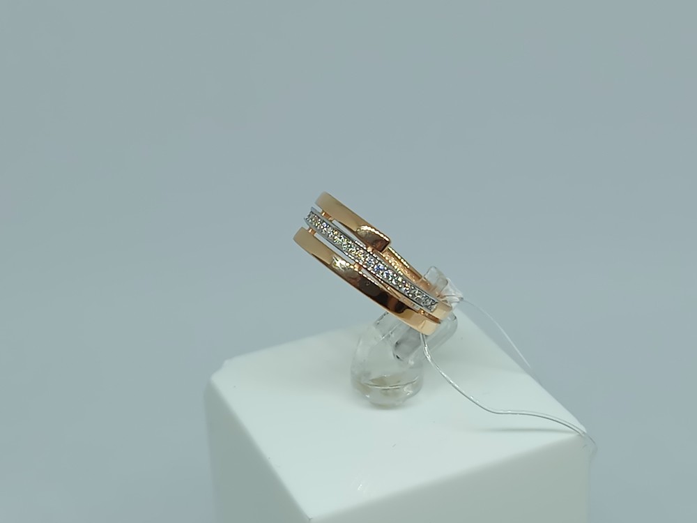 КОЛЬЦО С КАМНЯМИ (Au 585)