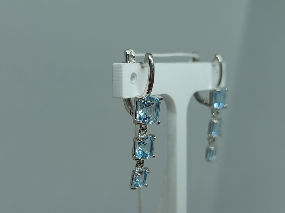 СКМИ585 СЕРЬГИ С КАМНЯМИ (Au 585)