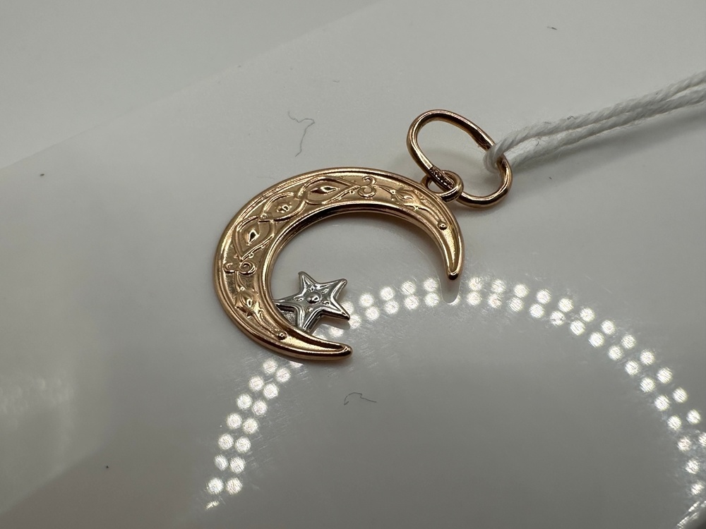 ПОДПБК585 ПОДВЕСКА ПОЛУМЕСЯЦ БЕЗ КАМНЯ (Au 585)