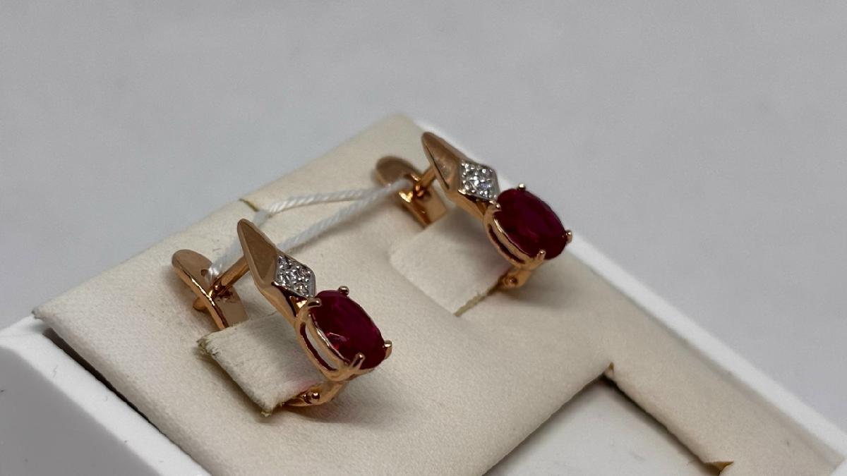 СЕРЬГИ С КАМНЯМИ (Au 585)