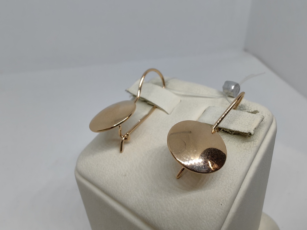 СЕРЬГИ ПЕТЕЛЬКА без камня (Au 585)