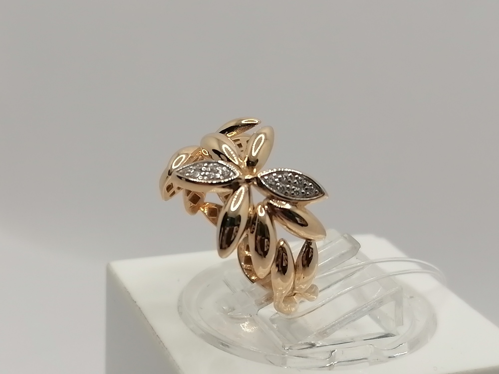 КОЛЬЦО С КАМНЯМИ (Au 585)