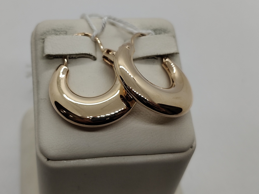 СБКМ585 СЕРЬГИ БЕЗ КАМНЯ (Au 585)