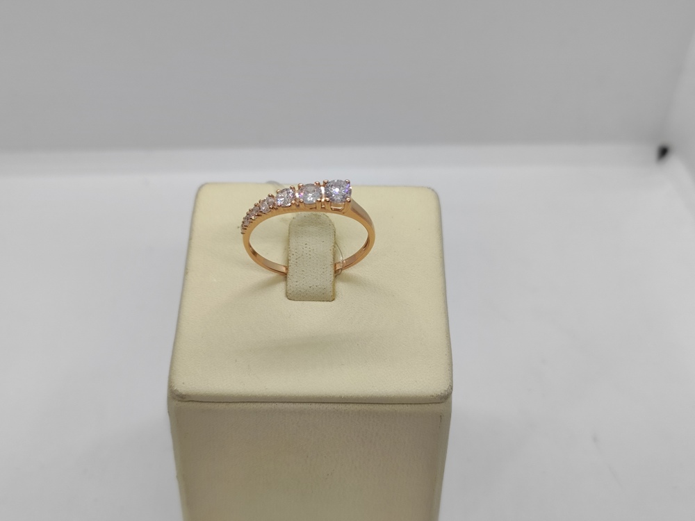 КОЛЬЦО С КАМНЯМИ (Au 585)