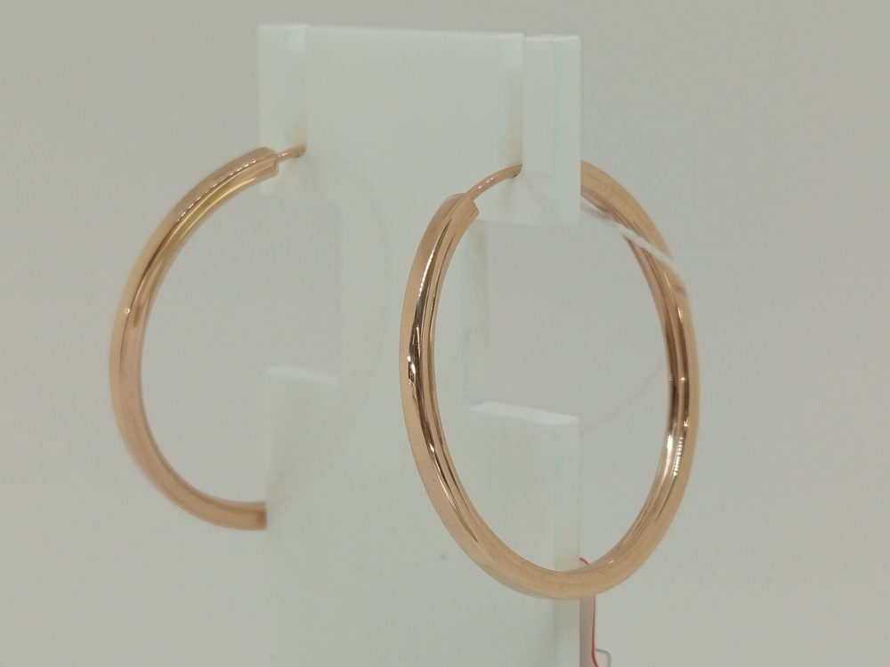 021082 СЕРЬГИ КОНГО широкие (Au 585)