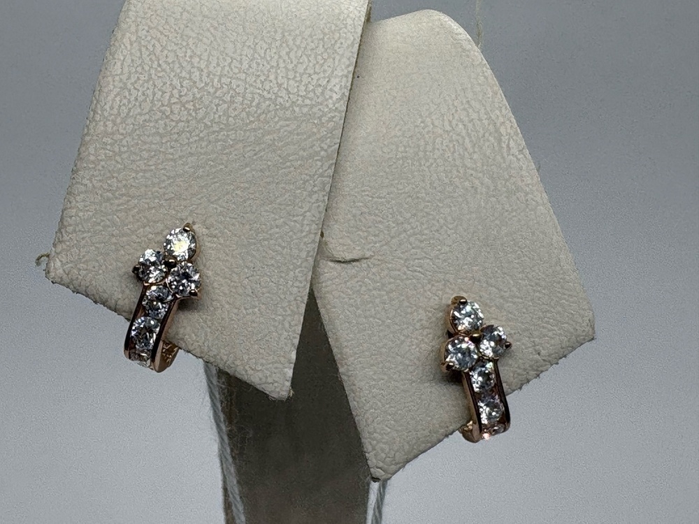 СКМИ585 СЕРЬГИ С КАМНЯМИ (Au 585)