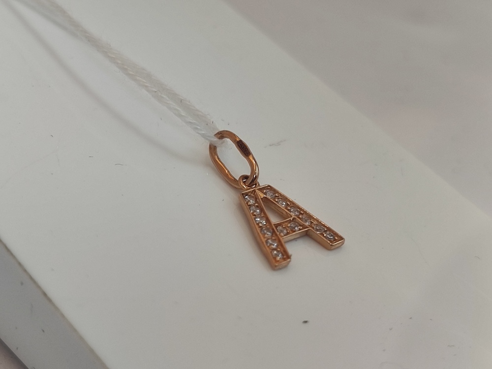 ПОДВЕСКА БУКВА А Au 585