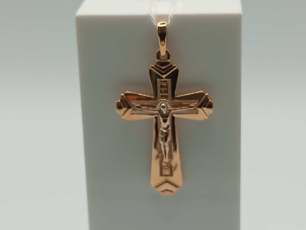 ПОДКБК585 ПОДВЕСКА КРЕСТ БЕЗ КАМНЯ (Au 585)