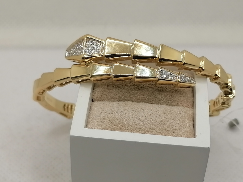 БРАСЛЕТ ЖЕСТКИЙ с камнями (Au 585)