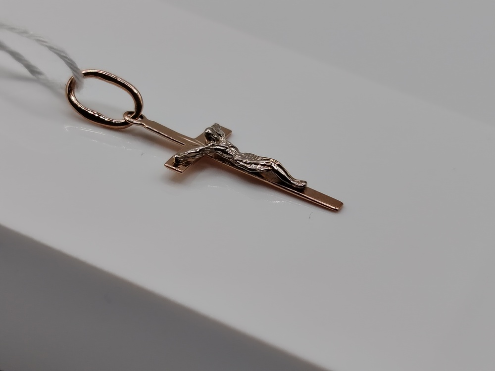 ПОДКБК585 ПОДВЕСКА КРЕСТ БЕЗ КАМНЯ (Au 585)