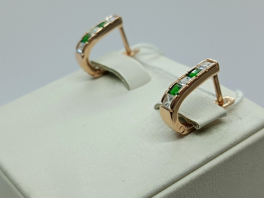 СКМИ585 СЕРЬГИ С КАМНЯМИ (Au 585)