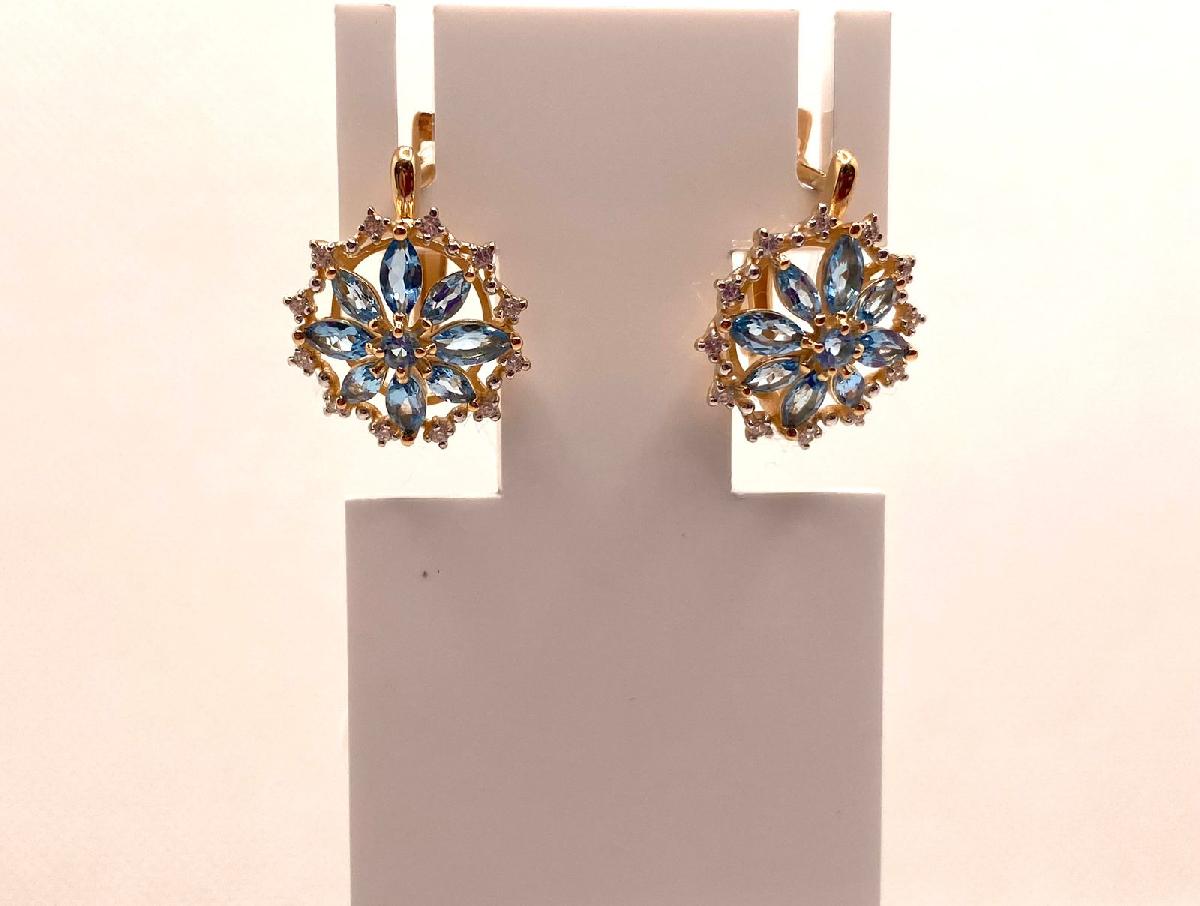 СЕРЬГИ С КАМНЯМИ (Au 585)