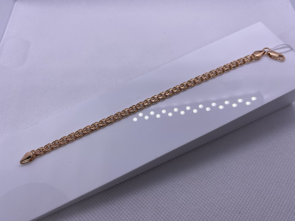 БЛБ585 БРАСЛЕТ ПОЛНОВЕСНЫЙ Бисмарк (Au 585)