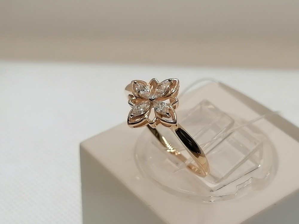 КОЛЬЦО С КАМНЯМИ (Au 585)