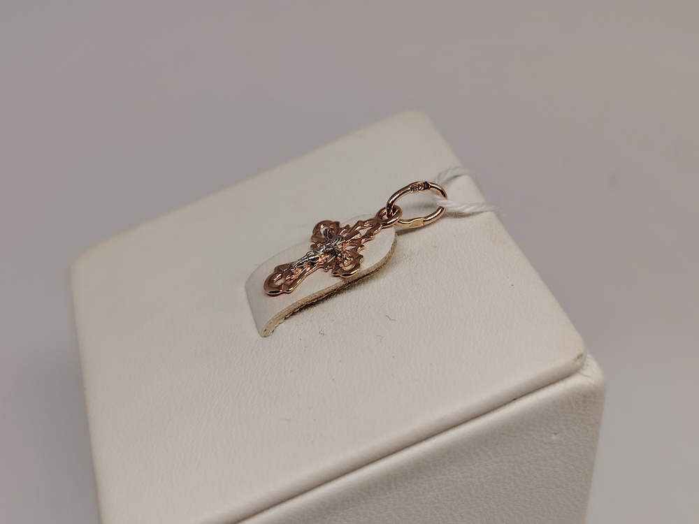 ПОДКБК585 ПОДВЕСКА КРЕСТ БЕЗ КАМНЯ (Au 585)