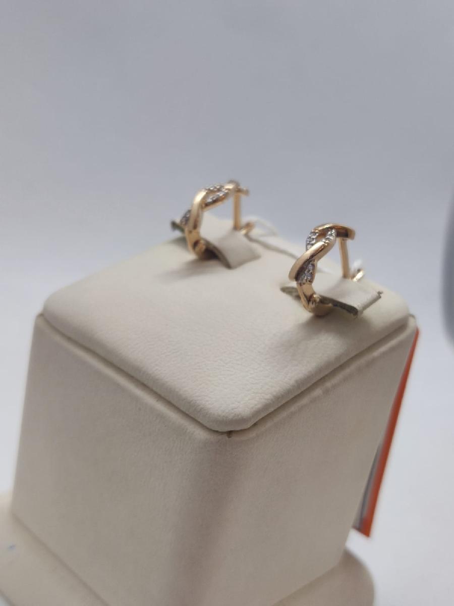 СКМИ585 СЕРЬГИ С КАМНЯМИ (Au 585)