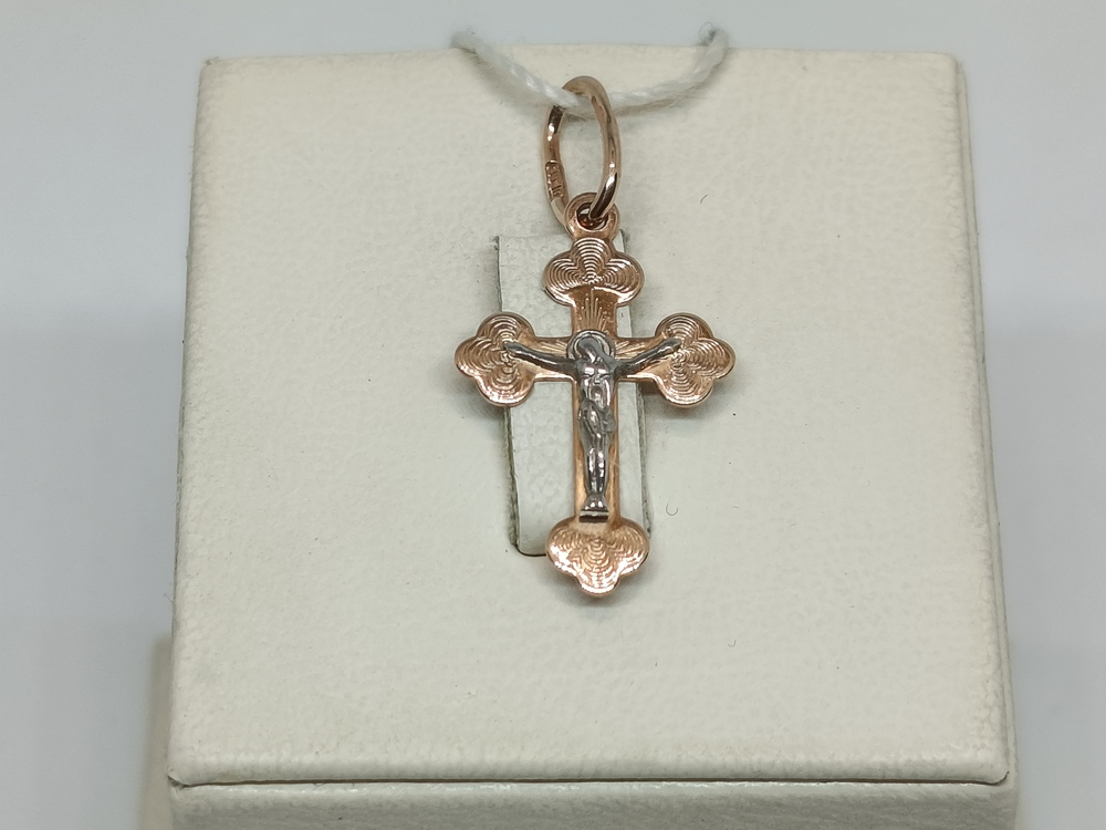 ПОДВЕСКА КРЕСТ без камня (Au 585) ПОДВЕСКА КРЕСТ без камня (Au 585)