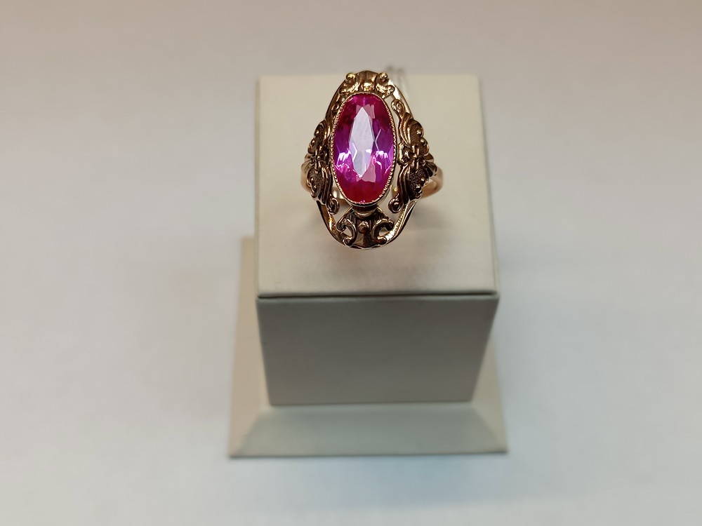 КОЛКМ583 КОЛЬЦО С КАМНЕМ (Au 583)