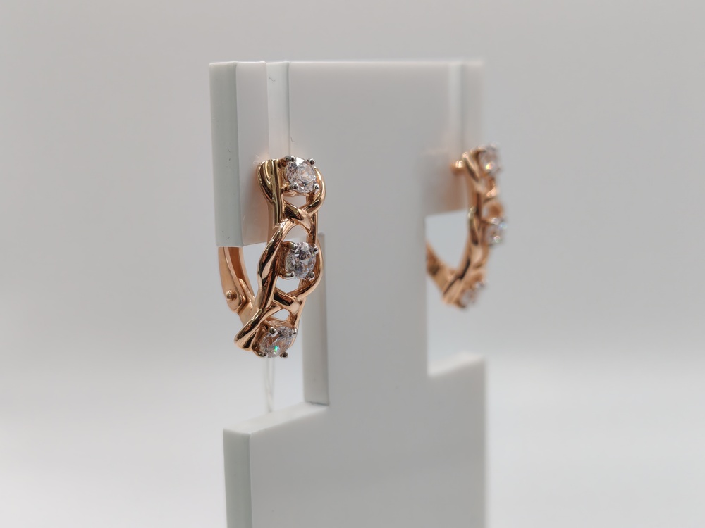 СЕРЬГИ С КАМНЯМИ (Au 585)