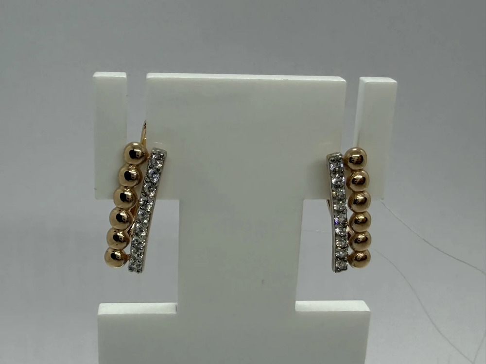 СЕРЬГИ С КАМНЯМИ (Au 585)