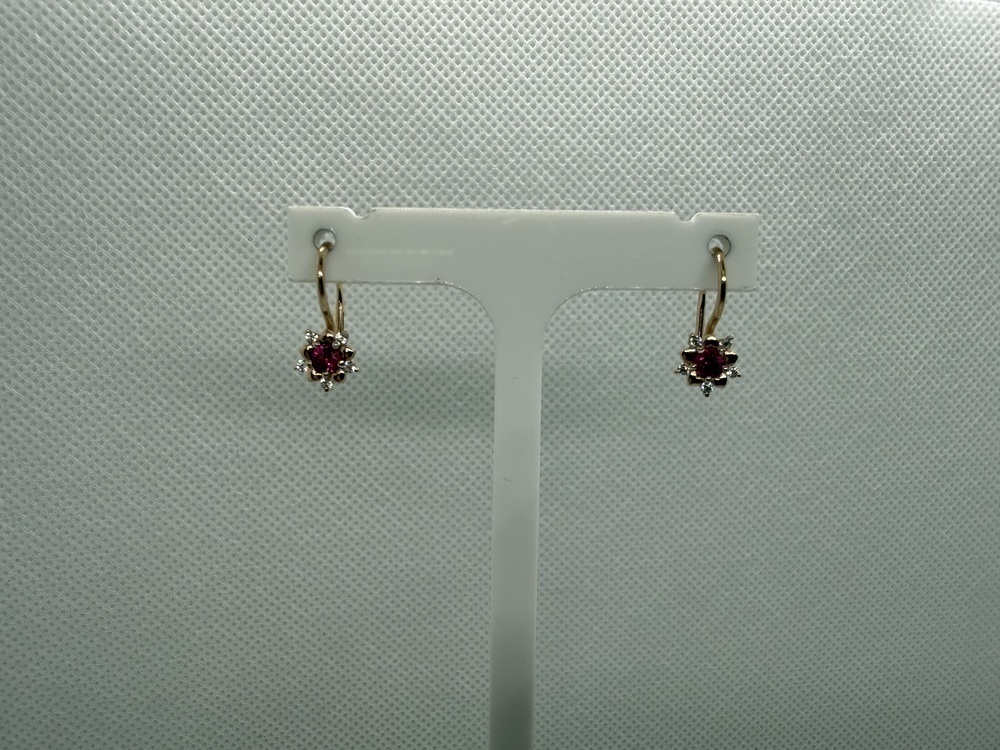 СКМИ585 СЕРЬГИ С КАМНЯМИ (Au 585)