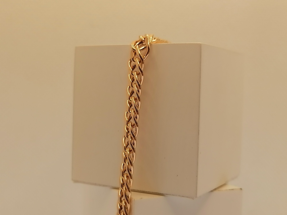 БРАСЛЕТ ПУСТОТЕЛЫЙ Ромб двойной (Au 585)