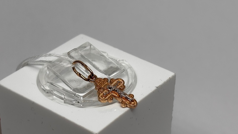 ПОДВЕСКА КРЕСТ БЕЗ КАМНЯ (Au 585)