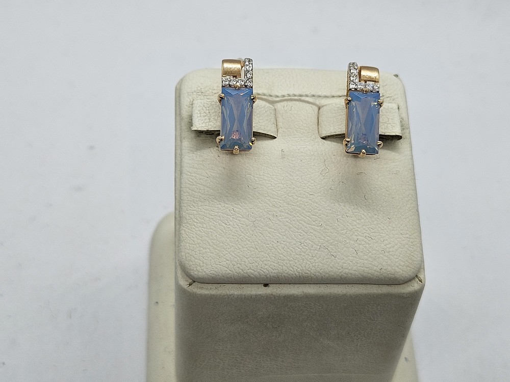 21803355 СЕРЬГИ С КАМНЯМИ (Au 585)