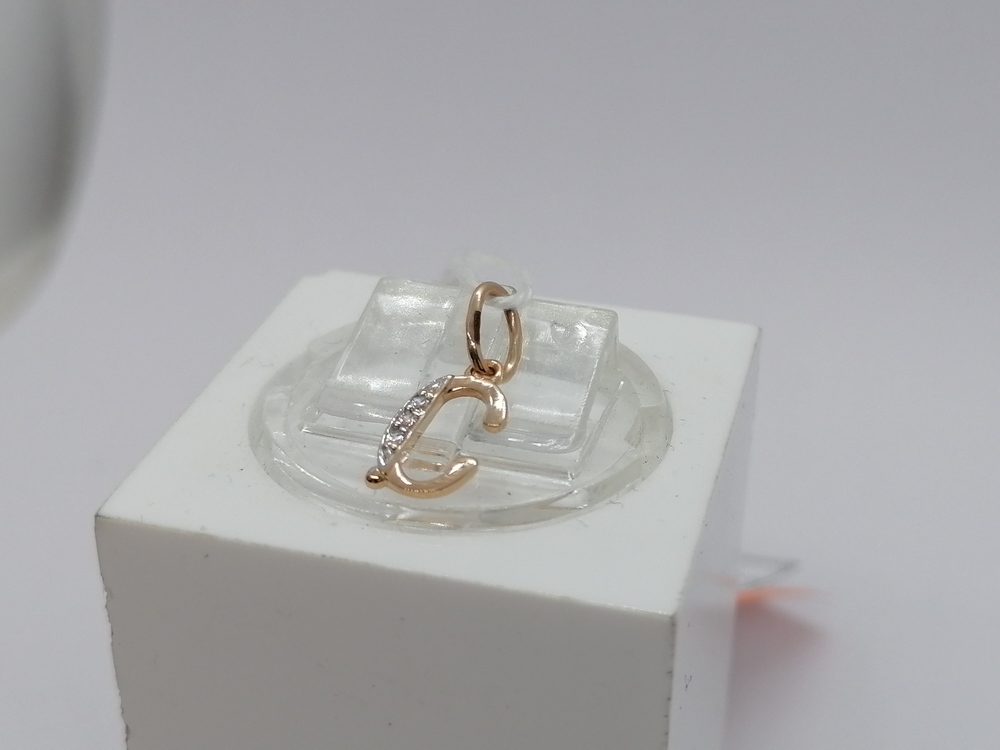 ПОДВЕСКА БУКВА С Au 585