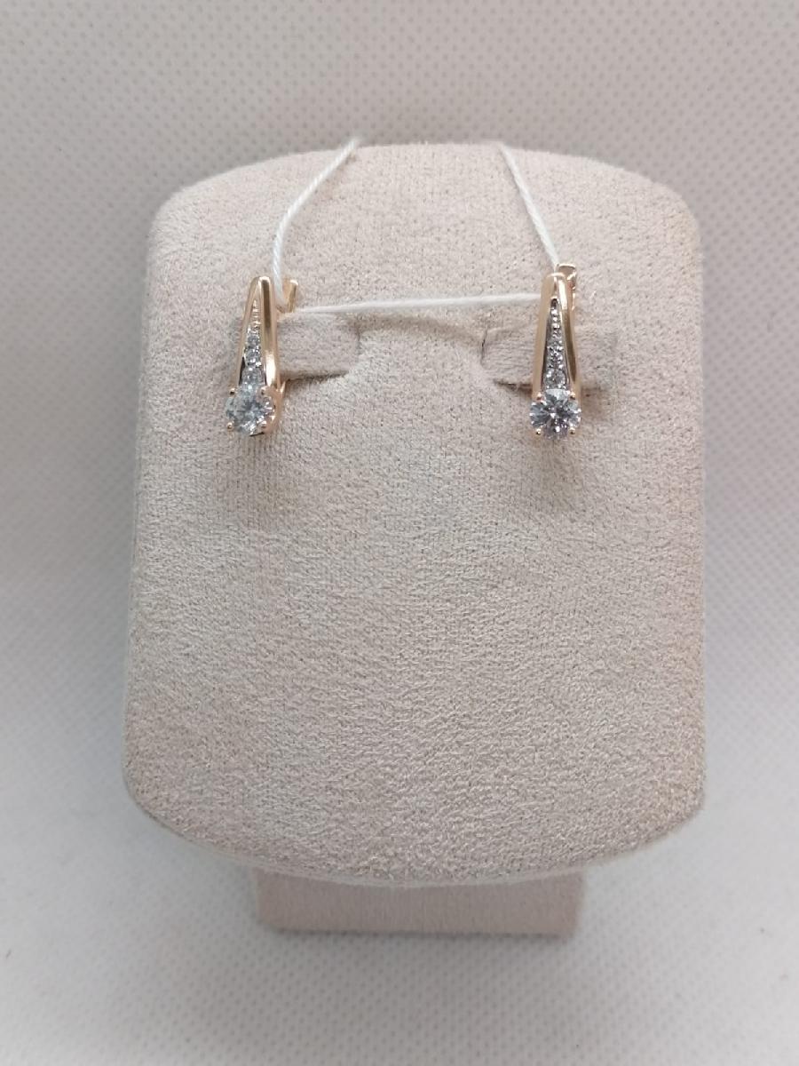 СКМИ585 СЕРЬГИ С КАМНЯМИ (Au 585)