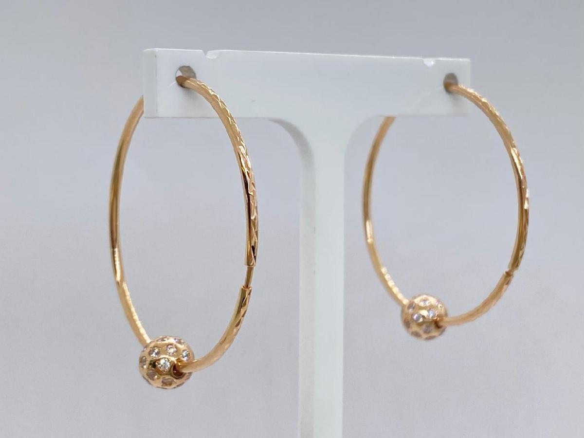 СЕРЬГИ КОНГО с камнями (Au 585) СЕРЬГИ КОНГО с камнями (Au 585)