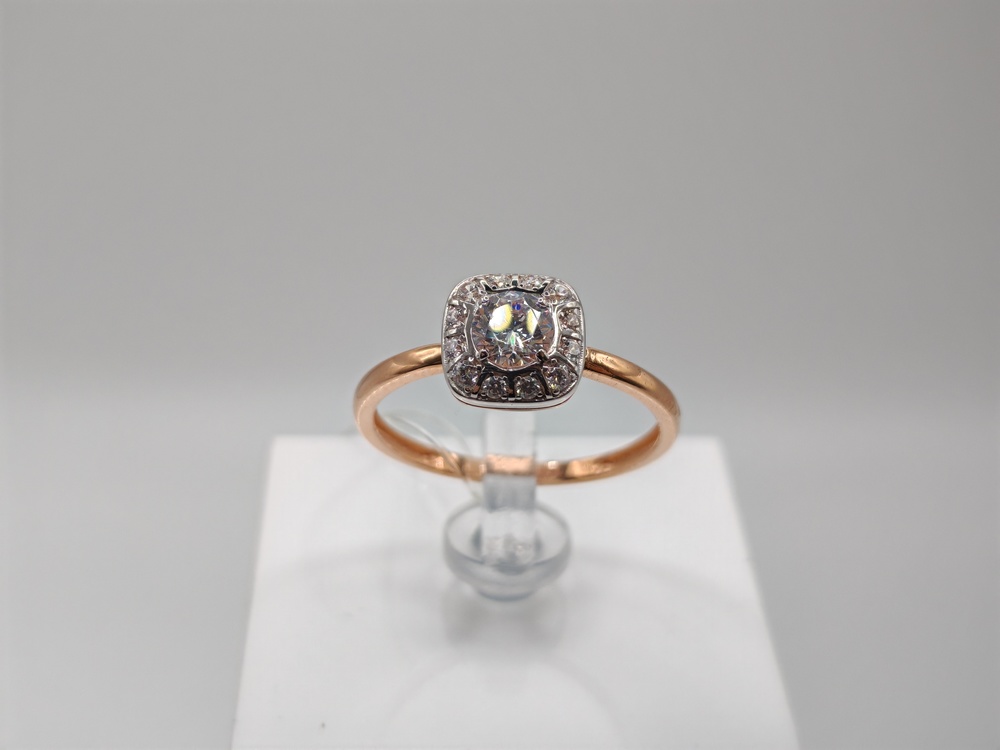 КОЛЬЦО С КАМНЯМИ (Au 585)