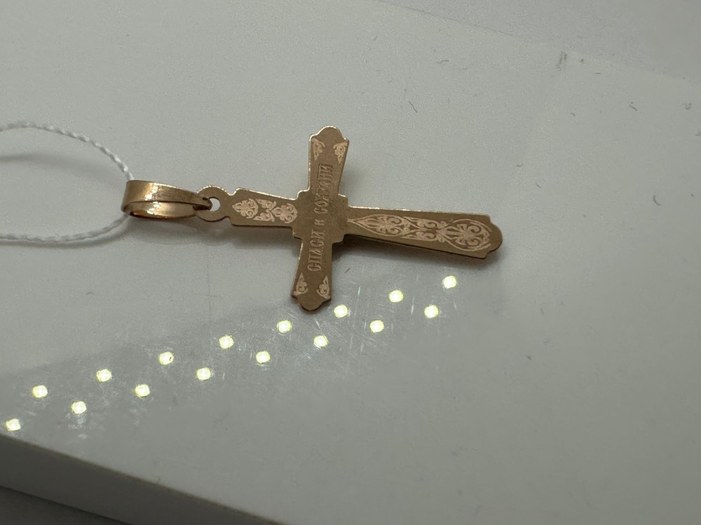 102-ИХ-22.23-12 ПОДВЕСКА КРЕСТ (Au 585)