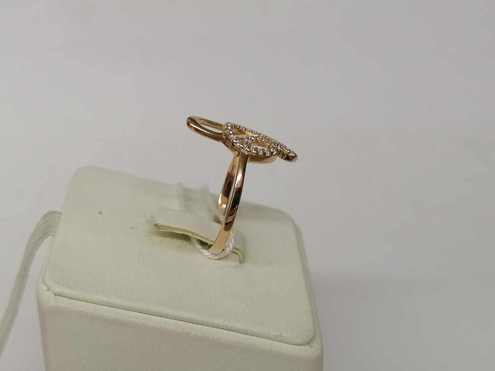 КОЛЬЦО С КАМНЯМИ (Au 585)