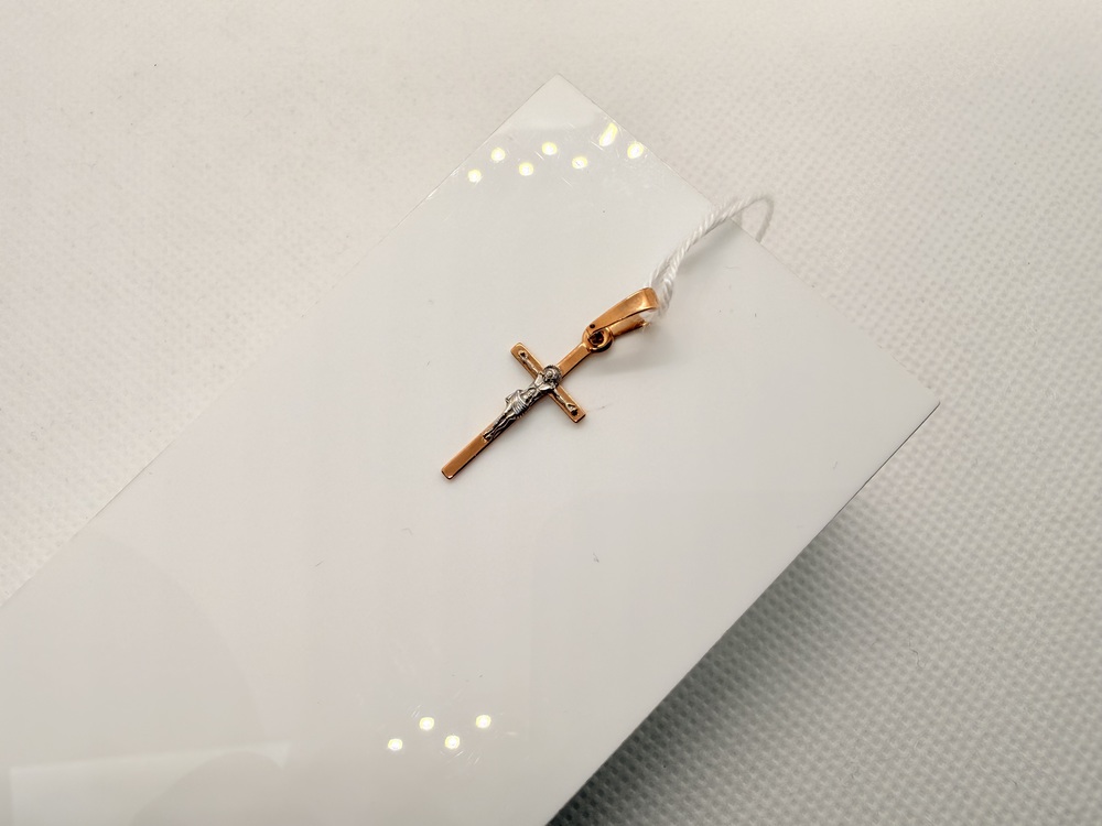 ПОДВЕСКА КРЕСТ БЕЗ КАМНЯ (Au 585)