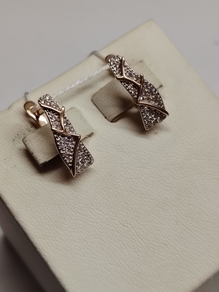 СКМИ585 СЕРЬГИ С КАМНЯМИ (Au 585)