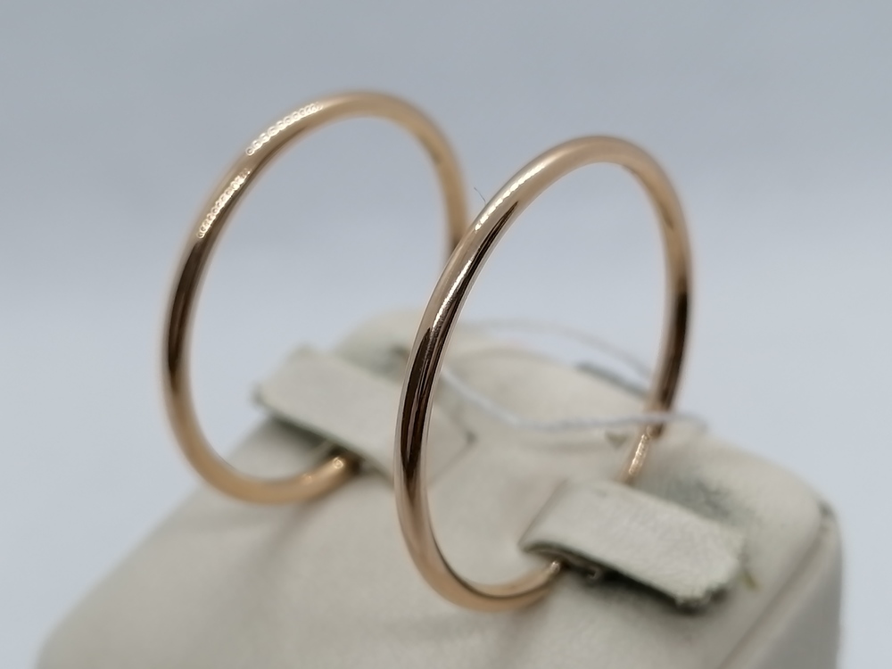 021005 СЕРЬГИ КОНГО без камня (Au 585)