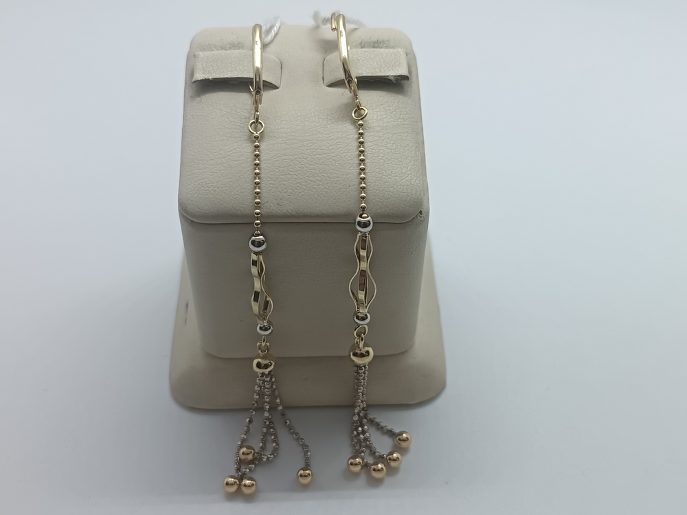 СБКМ585 СЕРЬГИ БЕЗ КАМНЯ (Au 585)