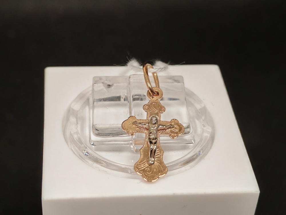 ПОДВЕСКА КРЕСТ БЕЗ КАМНЯ (Au 585)