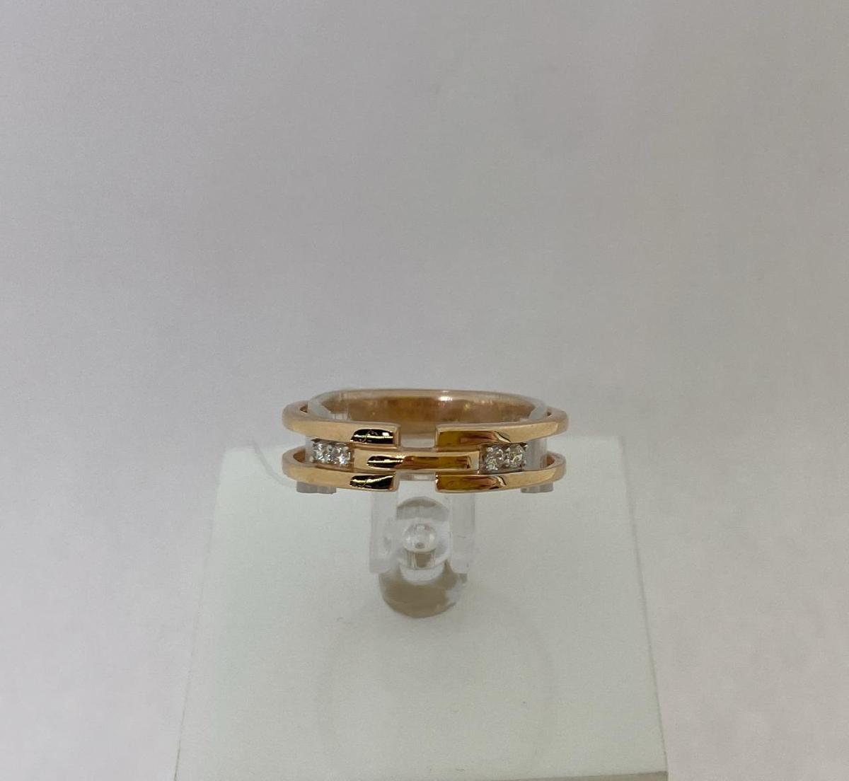 КОЛЬЦО С КАМНЯМИ (Au 585)