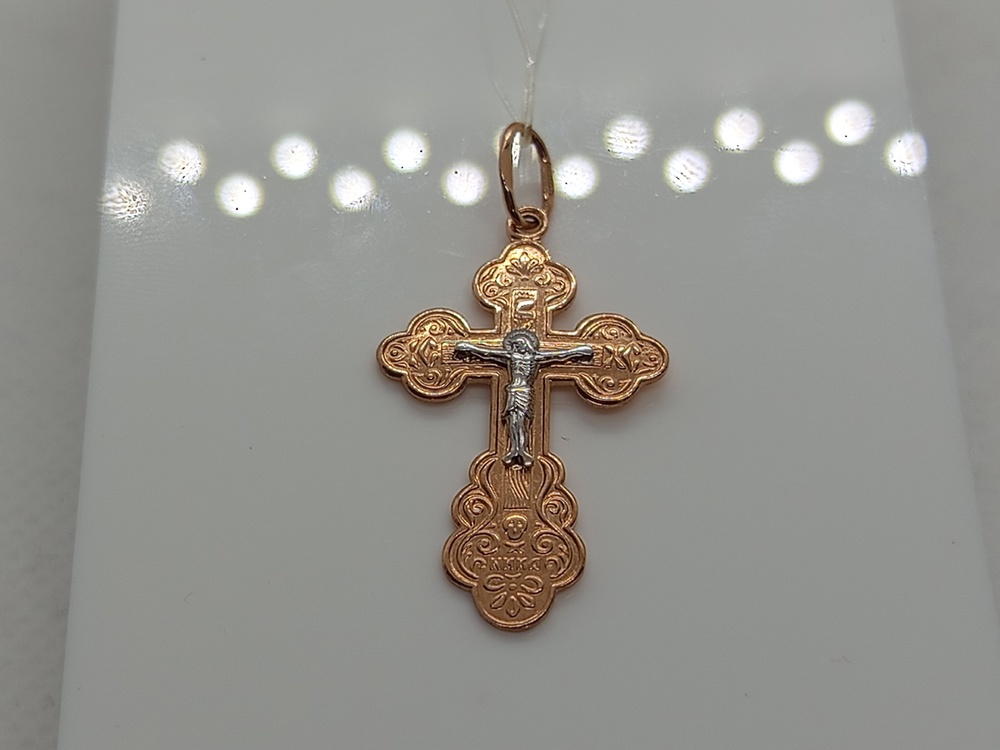 ПОДВЕСКА КРЕСТ без камня (Au 585)